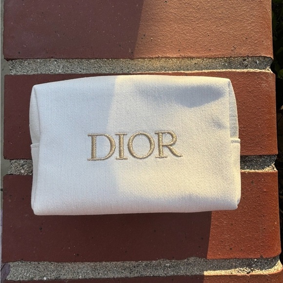 Dior gold and White Cosmetic Pouch - Picture 1 of 3